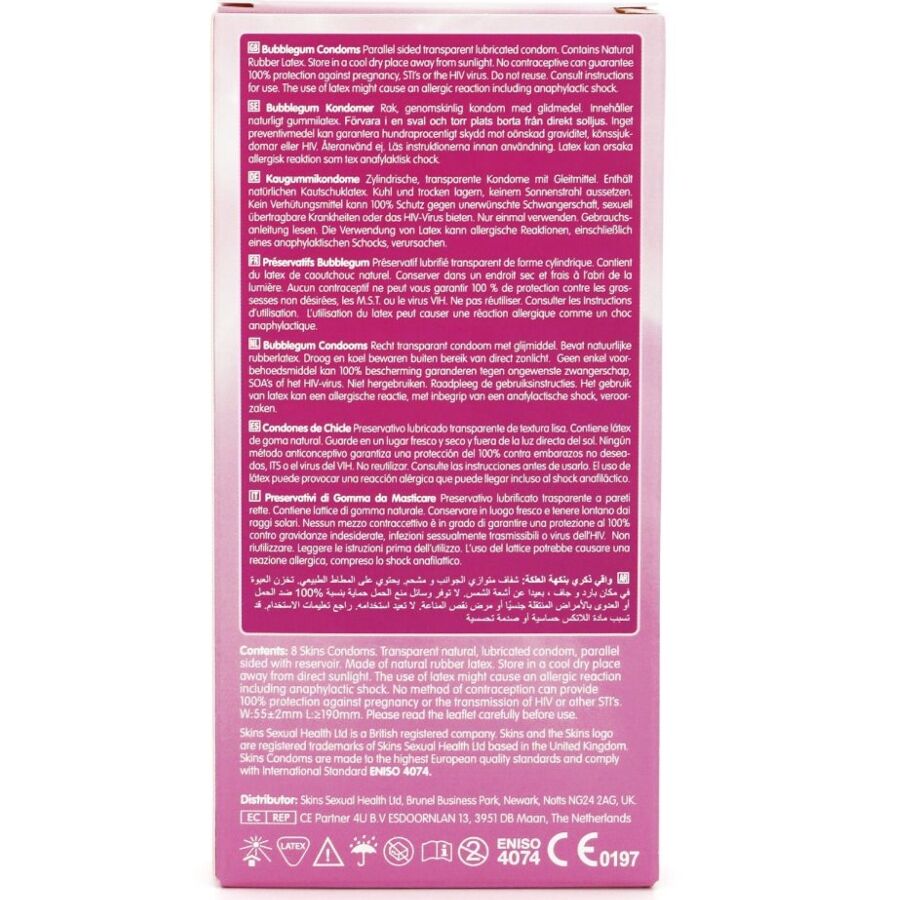 PRESERVATIVOS BUBBLEGUM PREMIUM PACOTE 8