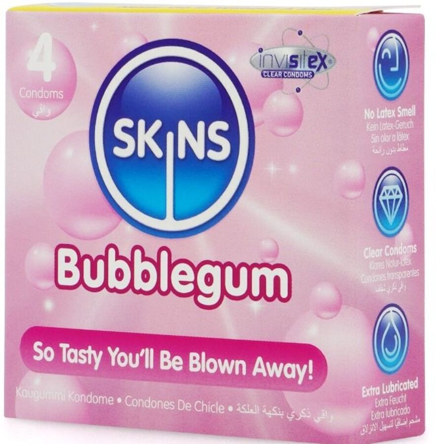 PRESERVATIVOS BUBBLEGUM PREMIUM PACOTE 4