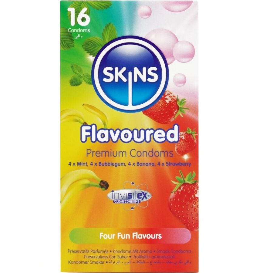 PRESERVATIVOS PREMIUM MULTI SABORES PACOTE COM 16