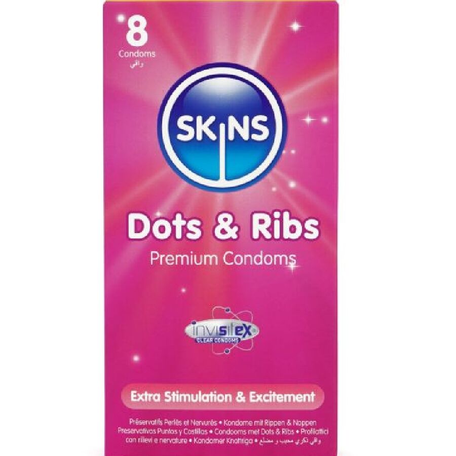 DOTS & RIBS PREMIUM PRESERVATIVOS PACOTE 8
