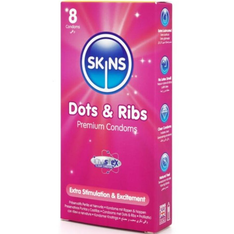 DOTS & RIBS PREMIUM PRESERVATIVOS PACOTE 8