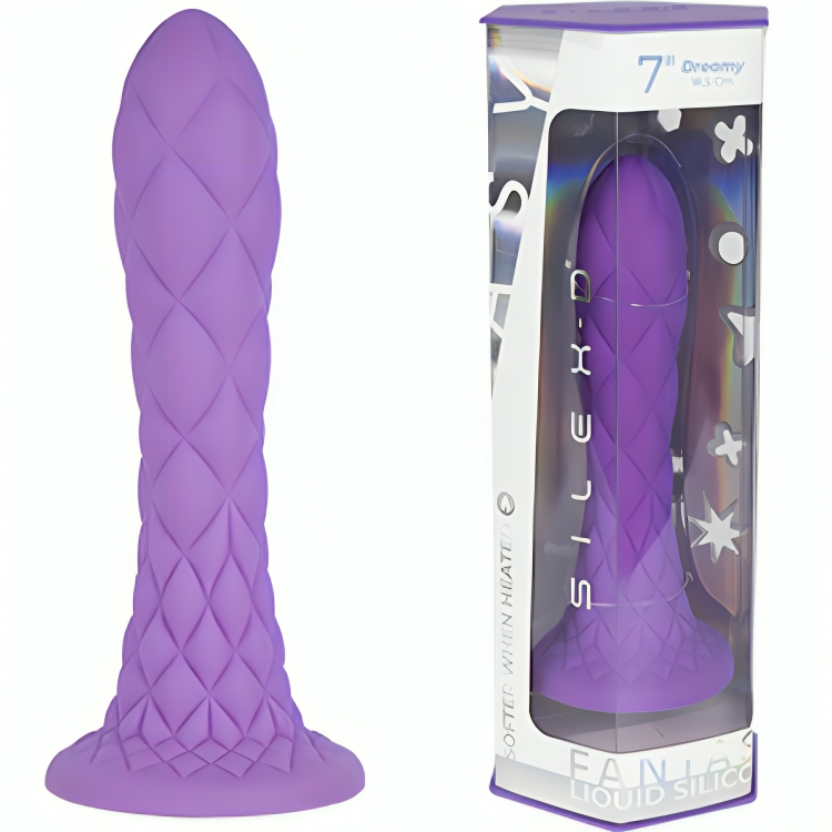 DREAMY DILDO FANTASY SILICONE LÍQUIDO TERMORATIVO FÚCSIA 18,5 CM