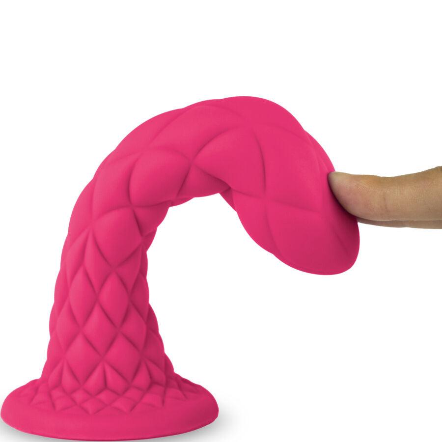 DREAMY DILDO FANTASY SILICONE LÍQUIDO TERMORATIVO FÚCSIA 18,5 CM
