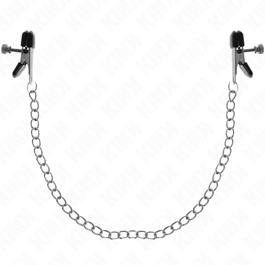 PINÇAS DE MAMILO CORRENTE PLANA PRATA 34 CM