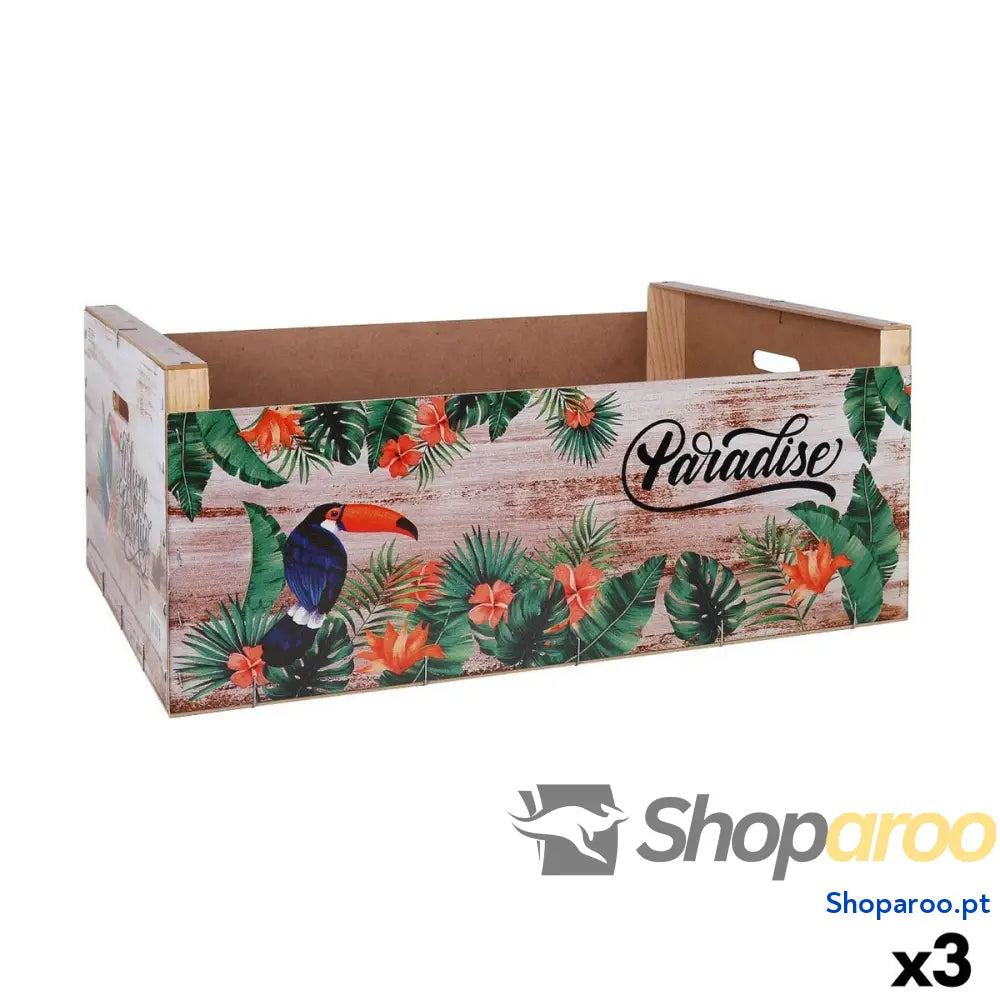 Individuais Confortime Paradise Madeira Tropical 58 x 39 x 21 cm (3 Unidades)