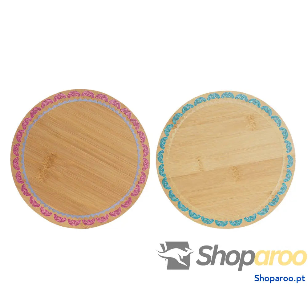 Individuais DKD Home Decor Boho 20 x 20 x 1 cm Turquesa Grená Colonial