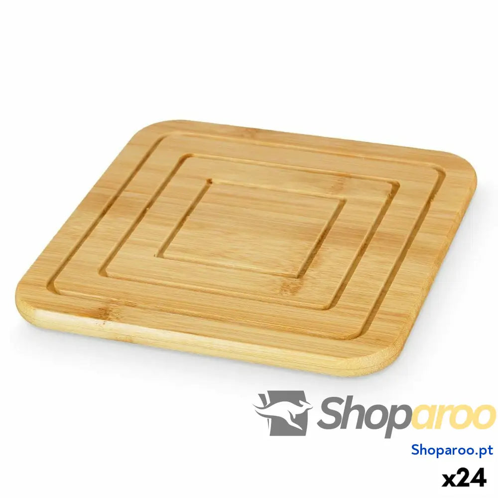 Individuais Kinvara 896 Natural Bambu Quadrado 19 x 1 x 19 cm (24 Unidades)