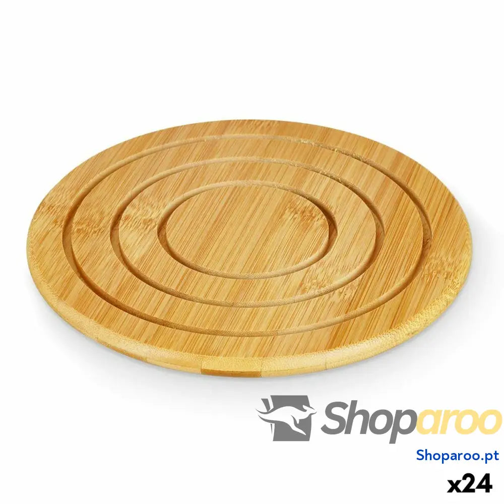 Individuais Kinvara 897 Natural Bambu Redondo 19 x 1 x 19 cm (24 Unidades)