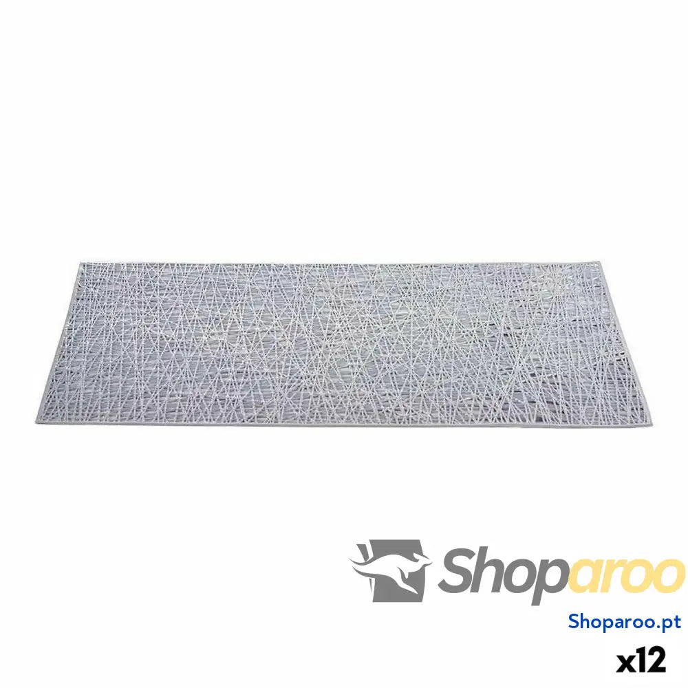 Individuais Kinvara AR2103275 Prateado Plástico 45 x 0,01 x 30 cm (12 Unidades)