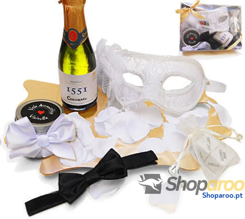 INEDIT EROTIC KIT MÁSCARA VENETIANA BRANCA