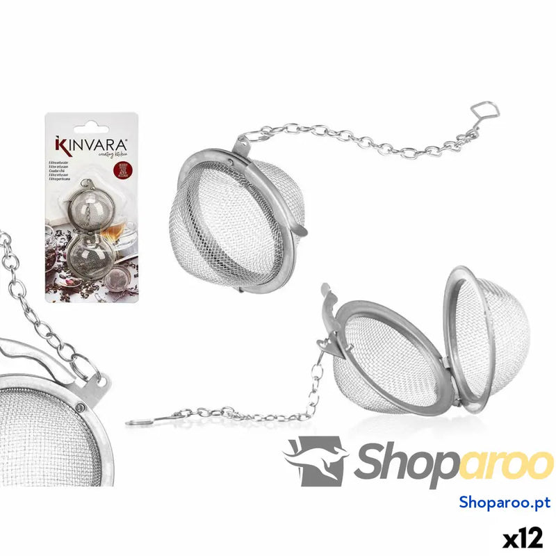 Infusor Kinvara KT166334 5CM 304 Metal Aço 8,5 x 18 2,5 cm (12 Unidades)