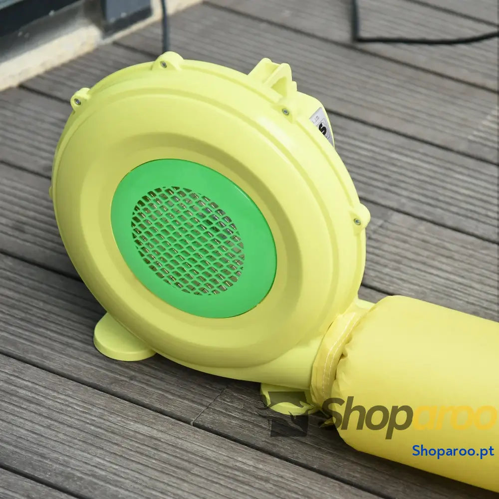 Insuflador elétrico 450W para insufláveis compacto amarelo e verde