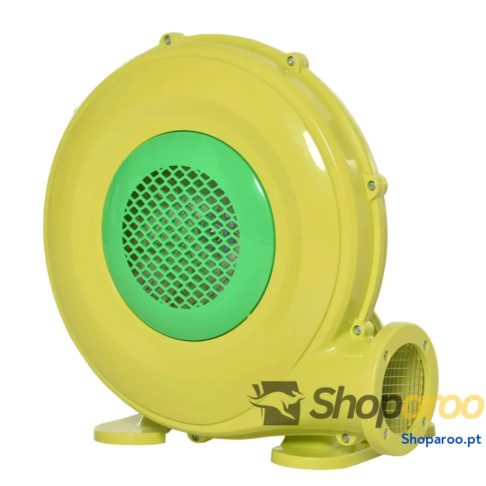 Insuflador elétrico 450W para insufláveis compacto amarelo e verde