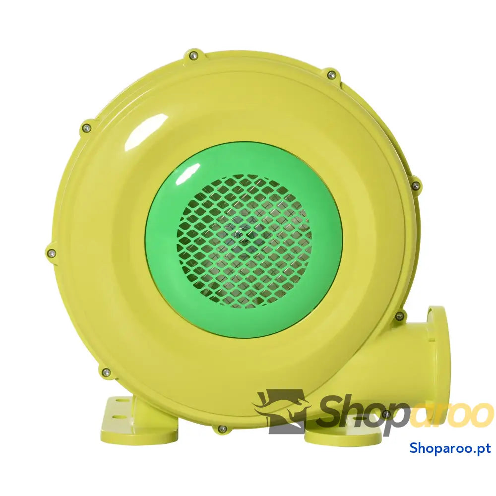 Insuflador elétrico 450W para insufláveis compacto amarelo e verde