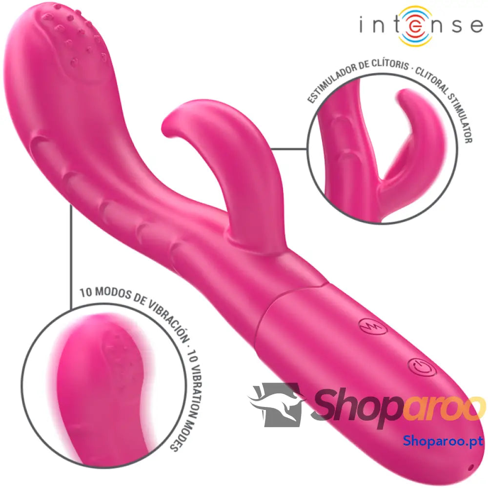 INTENSE - AMARA VIBRADOR COM LÍNGUA ESTIMULANTE 10 VIBRAÇÕES ROSA