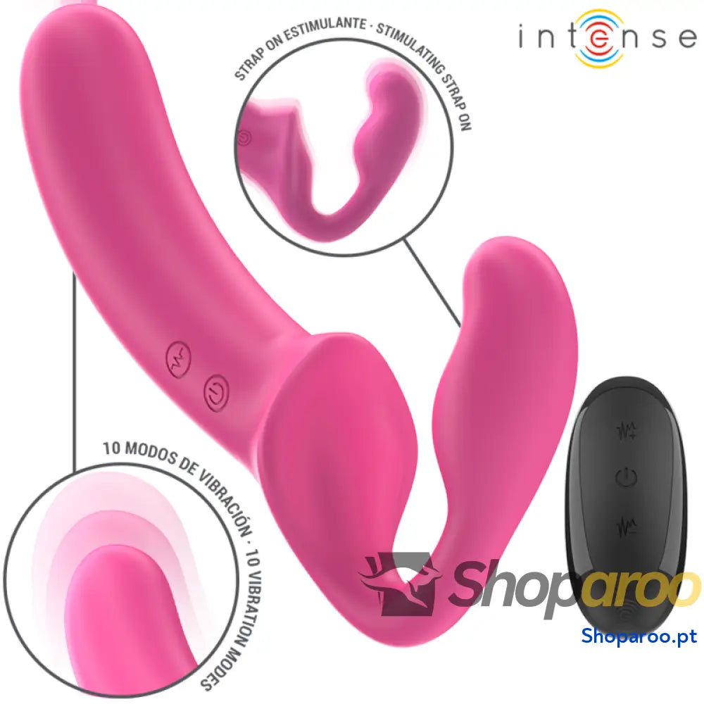 INTENSE - AMY VIBRADOR DUPLO 20 CM ROSA CONTROLE REMOTO