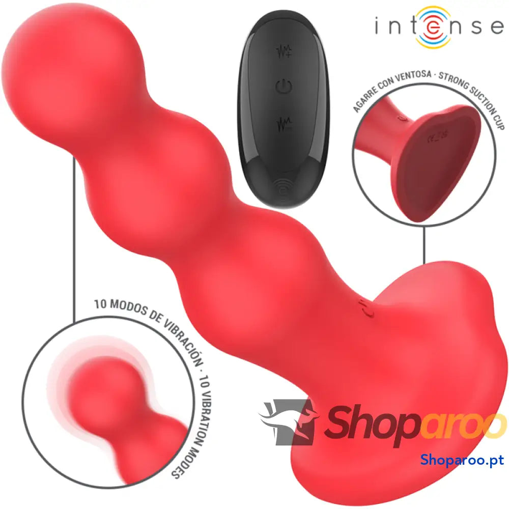 INTENSE - CODY VIBRADOR COM VENTOSA VERMELHO CONTROLE REMOTO