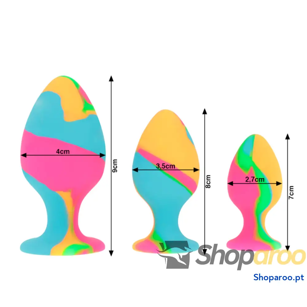 INTENSE - CONJUNTO DE PLUGUES DE SILICONE MULTICOLOR