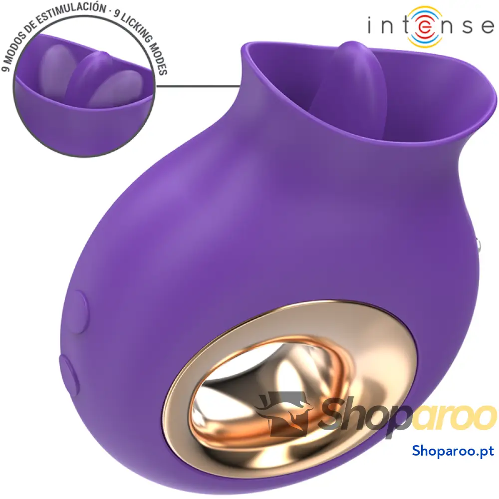 INTENSE ESTIMULADOR DE CLITÓRIS TULI 9 VIBRAÇÕES E OSCILAÇÕES ROXO