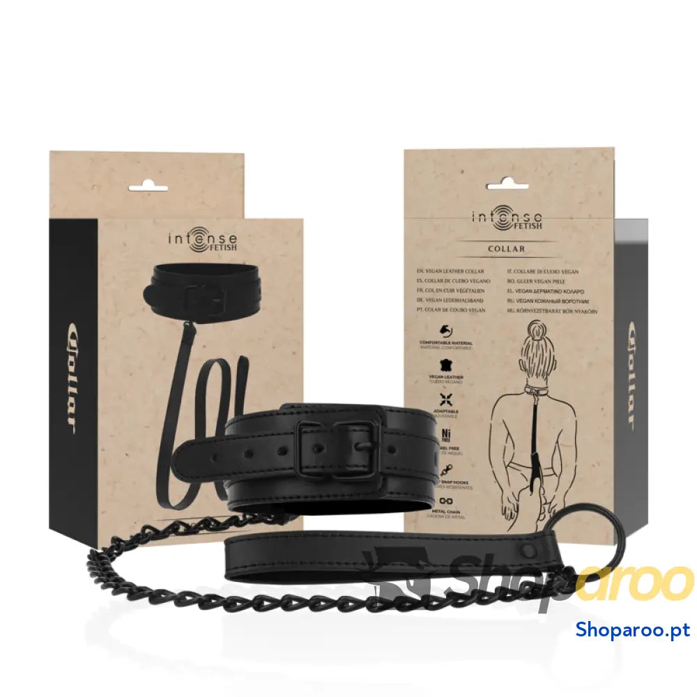 INTENSE - FETISH COLAR DE COURO VEGANO