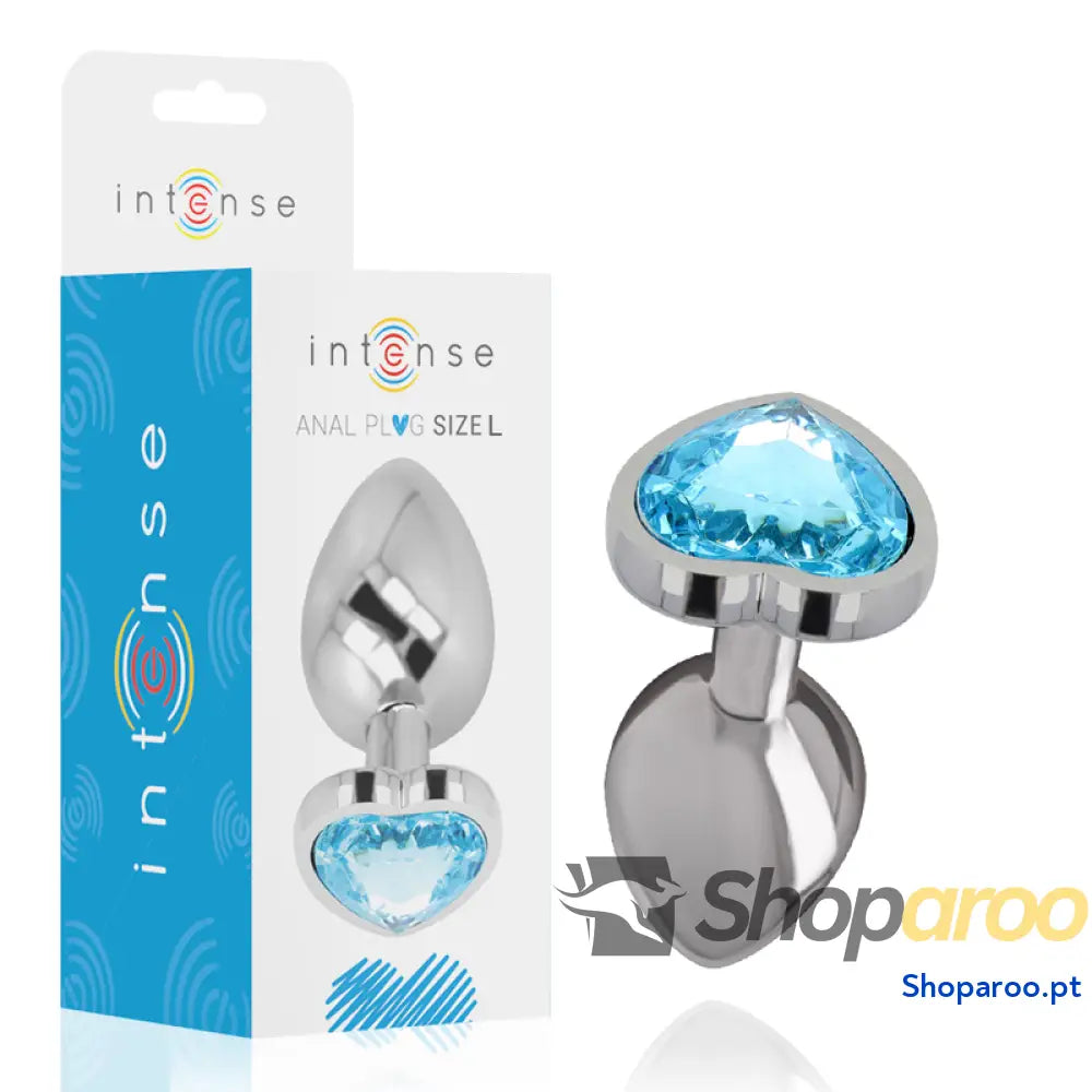 INTENSE - PLUG ANAL DE ALUMÍNIO METAL CORAO AZUL TAMANHO L