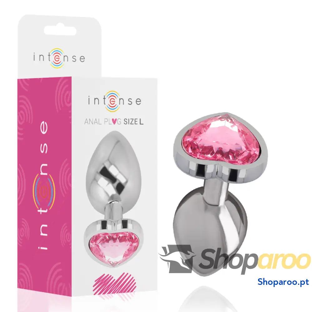 INTENSE - PLUG ANAL DE ALUMÍNIO METAL CORAO ROSA TAMANHO L