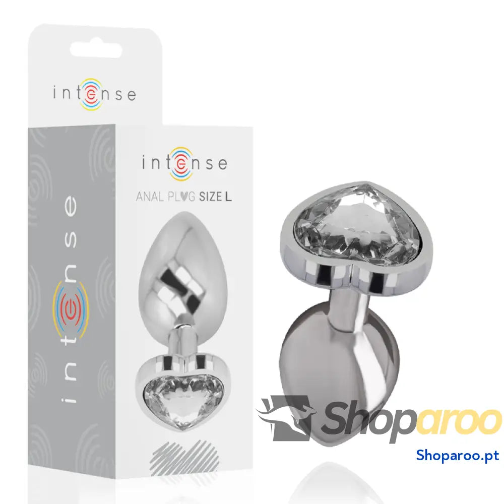 INTENSE - PLUG ANAL METAL ALUMÍNIO BRANCO CORAO TAMANHO L