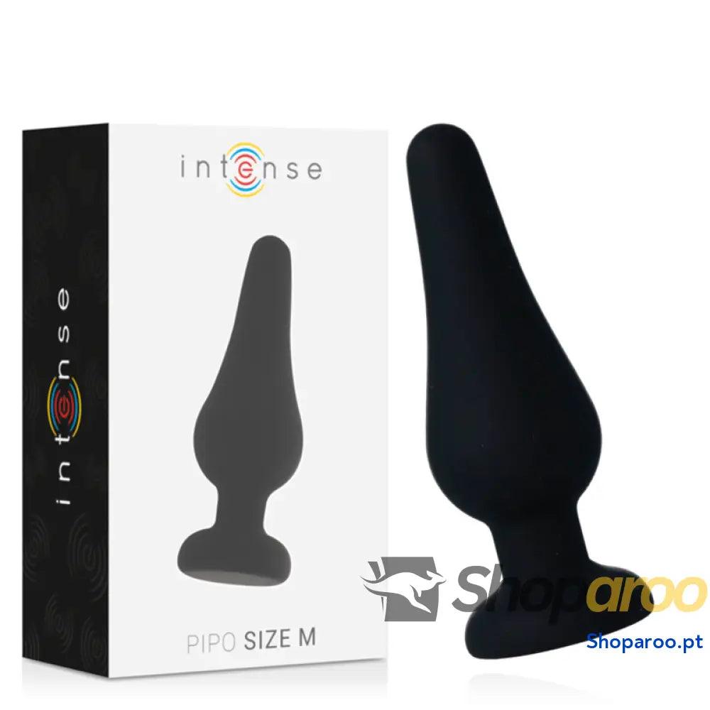 INTENSE - PLUG ANAL PIPO M SILICONE PRETO 11 CM