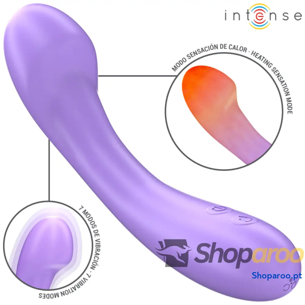 INTENSE - VIBRADOR BECKY 19 CM AQUECÍVEL 7 VIBRAÇÕES ROXO