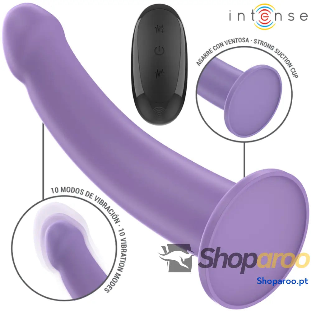 INTENSE - VIBRADOR EDDIE 17,5 CM 10 VIBRAÇÕES ROXO CONTROLE REMOTO
