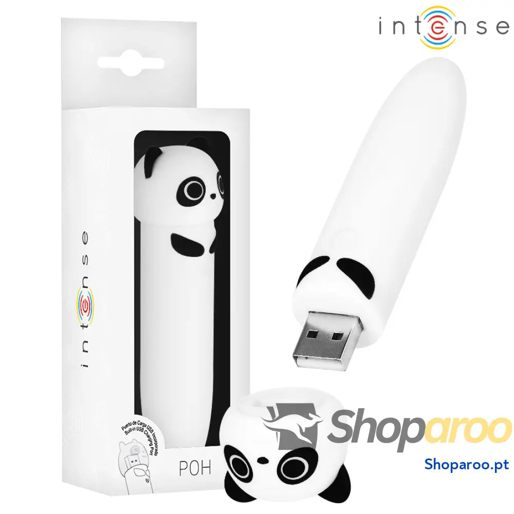 INTENSO POH PANDA VIBRATING BULLET USB RECARREGÁVEL 10 X 2,2 CM