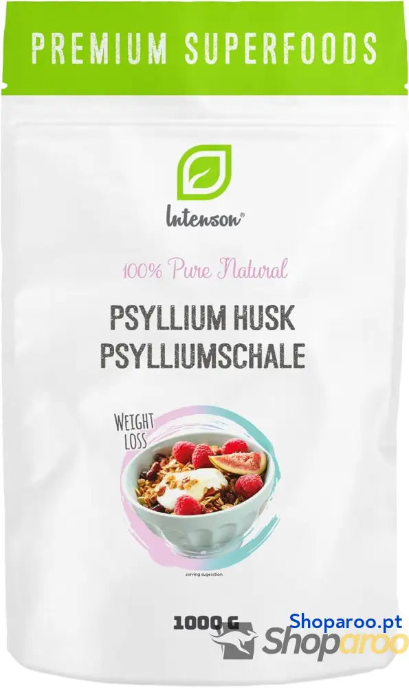 Hulha de psyllium pura 1 kg para saúde digestiva e trânsito intestinal regular
