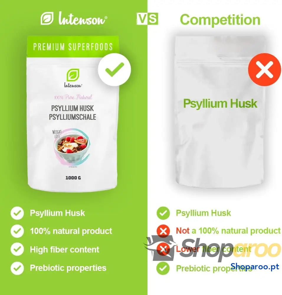 Hulha de psyllium pura 1 kg para saúde digestiva e trânsito intestinal regular