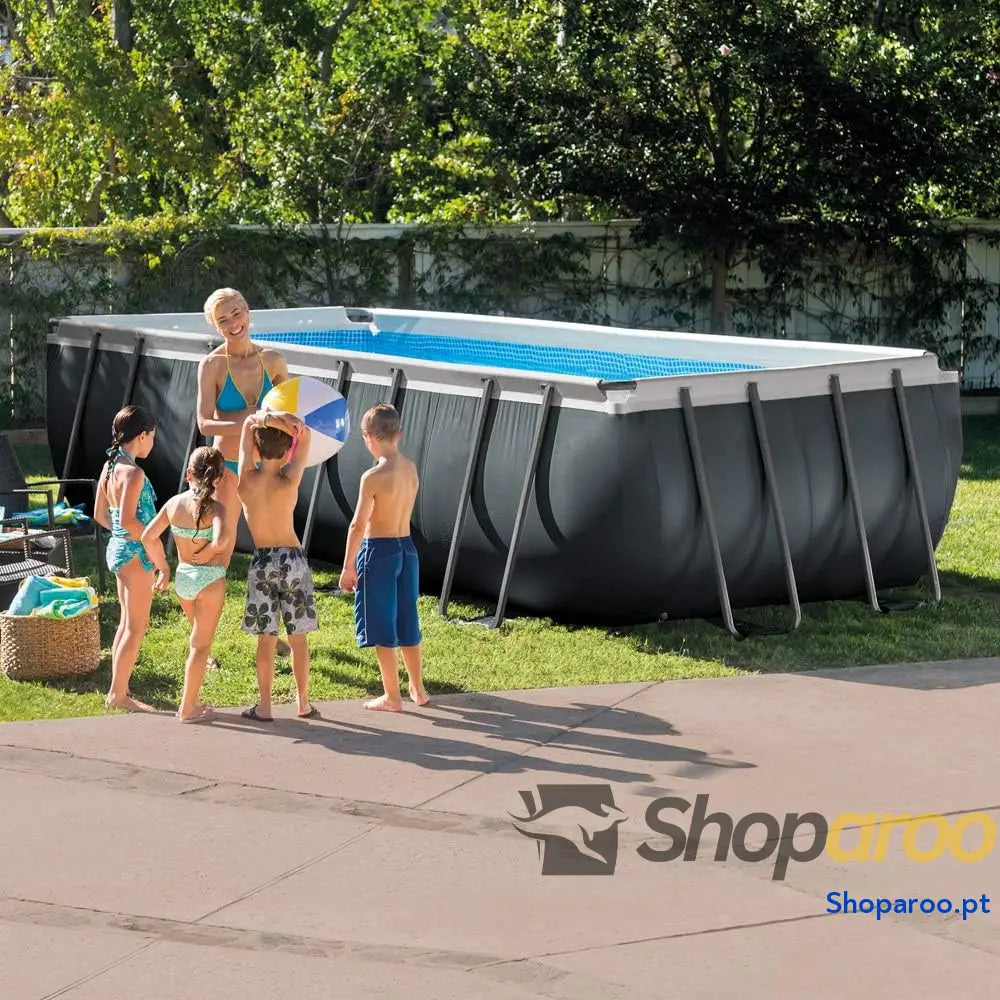 Intex 26356NP Piscina desmontável retangular ultra XTR Frame 549 x 274 132 depuradora robô limpa fundos Krystal Clear®