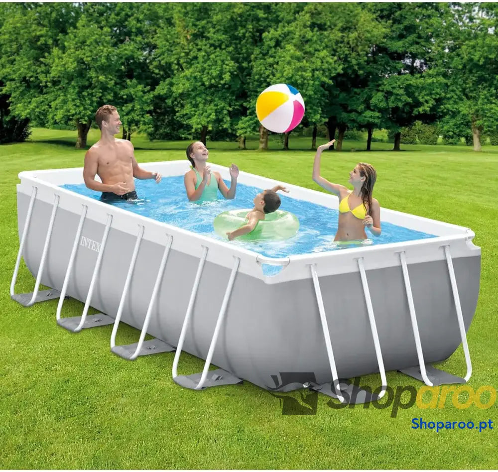 Intex 4M x 2 m Prism Frame retangular conjunto de piscina
