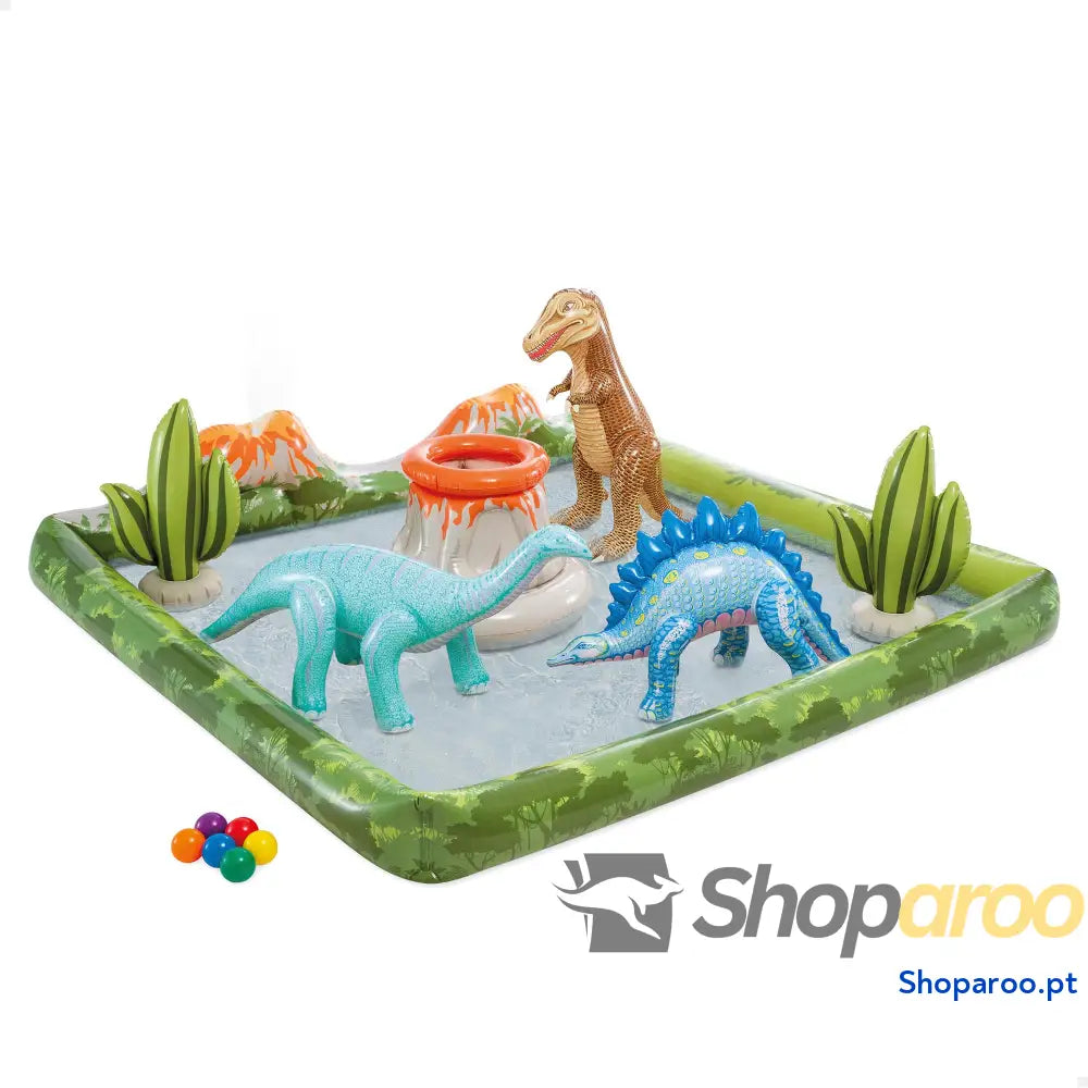 Intex 57453NP — Piscina insuflável com atividades arco íris 297 x 193 135 cm 206 e 175 litros