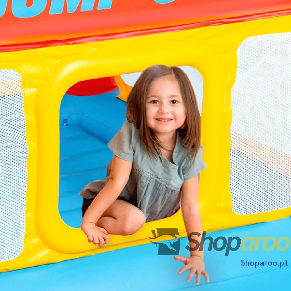 Intex Castelo insuflável para crianças salto 174 x 112 cm peso máximo 54 kg entre 3 e 6 anos castelos insufláveis