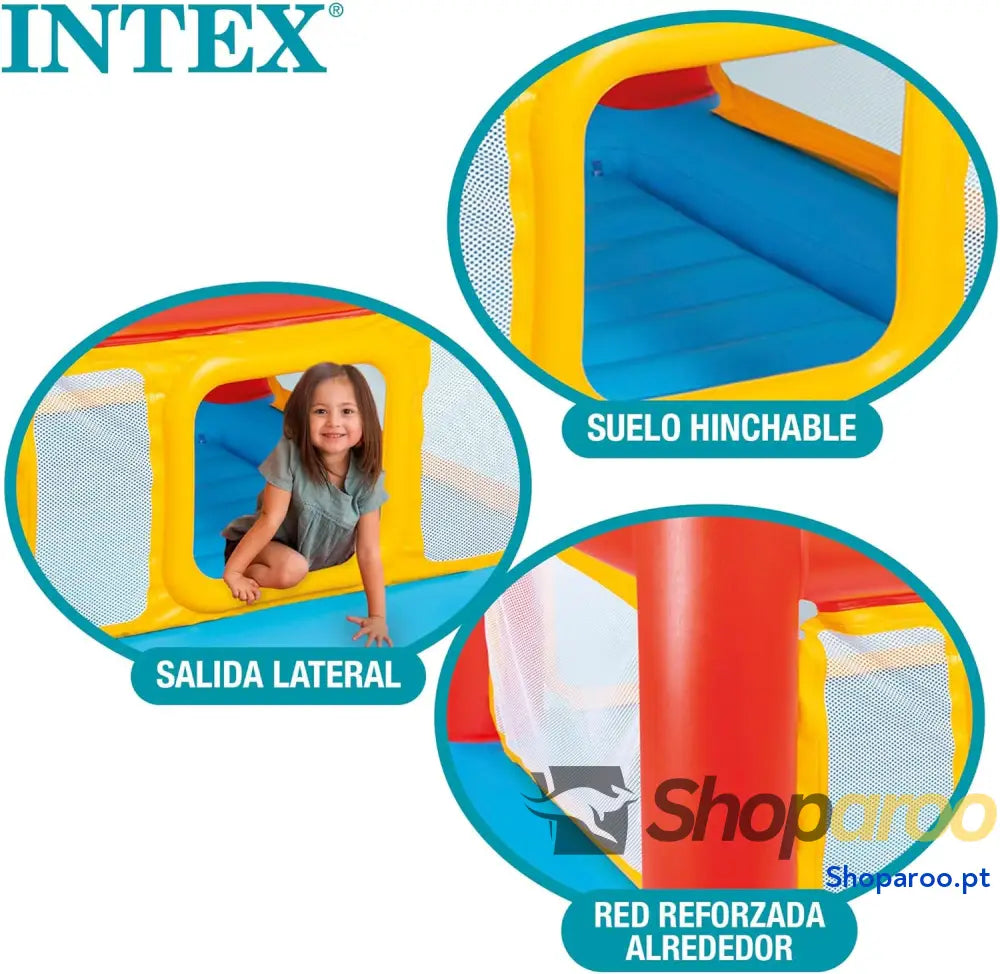 Intex Castelo insuflável para crianças salto 174 x 112 cm peso máximo 54 kg entre 3 e 6 anos castelos insufláveis