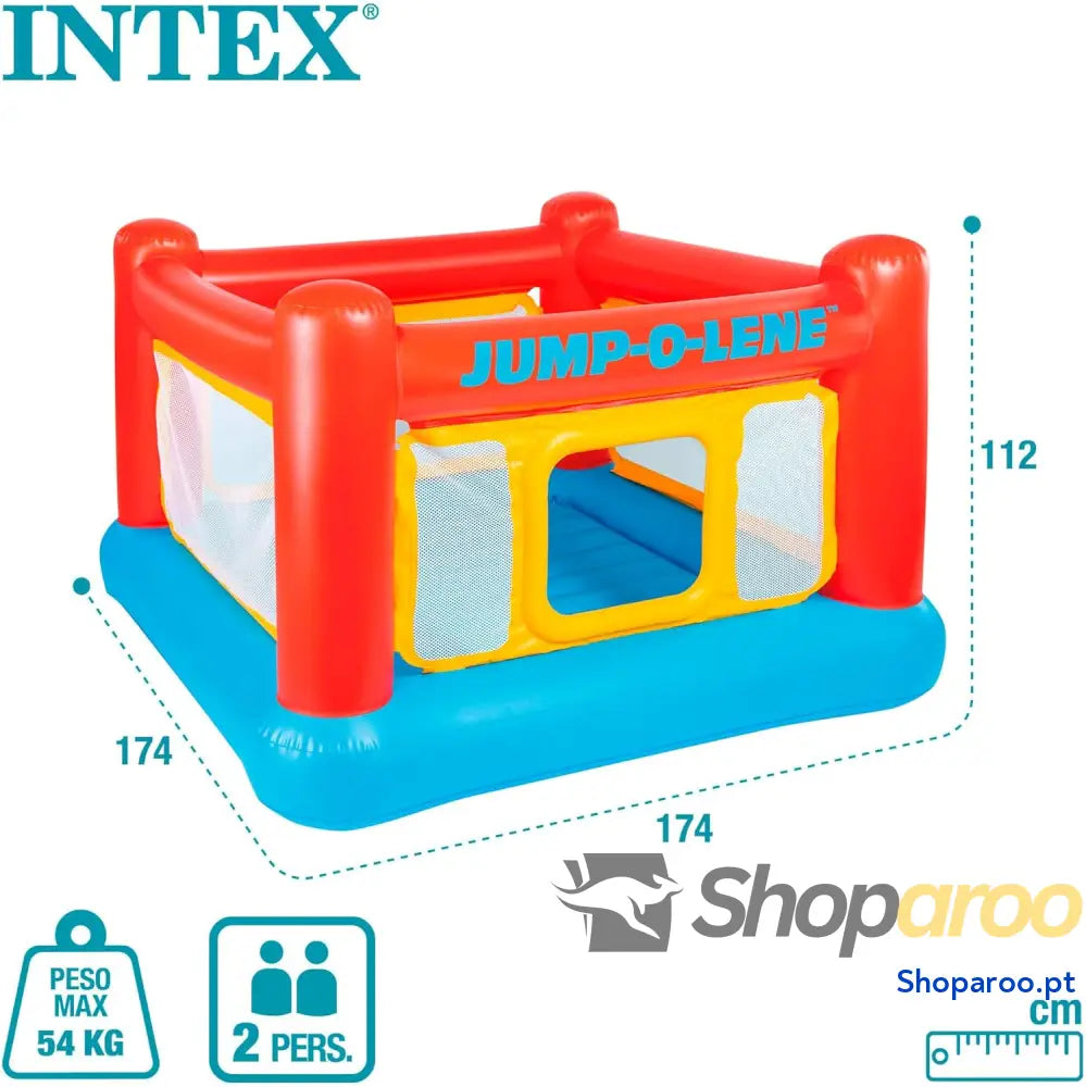 Intex Castelo insuflável para crianças salto 174 x 112 cm peso máximo 54 kg entre 3 e 6 anos castelos insufláveis