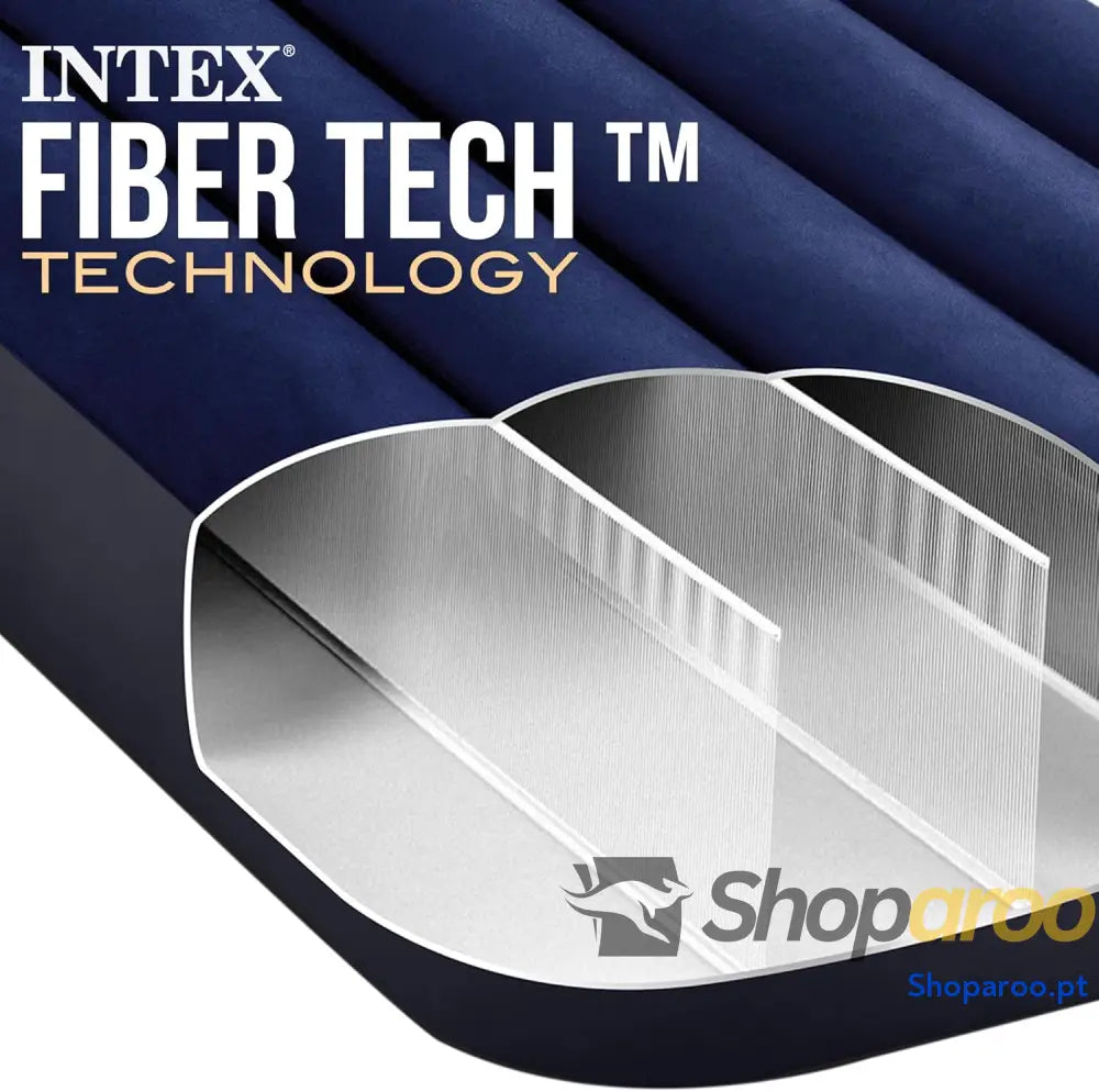 Intex Colchão insuflável Dura Beam cama de ar para campismo cor azul