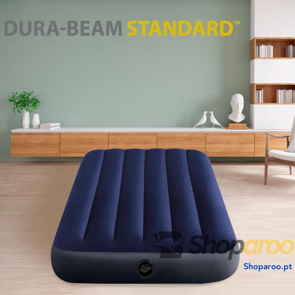 Intex Colchão insuflável Dura Beam cama de ar para campismo cor azul