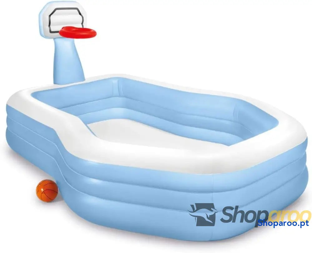 INTEX Piscina infantil com cesta de basquetebol e bola (57183)