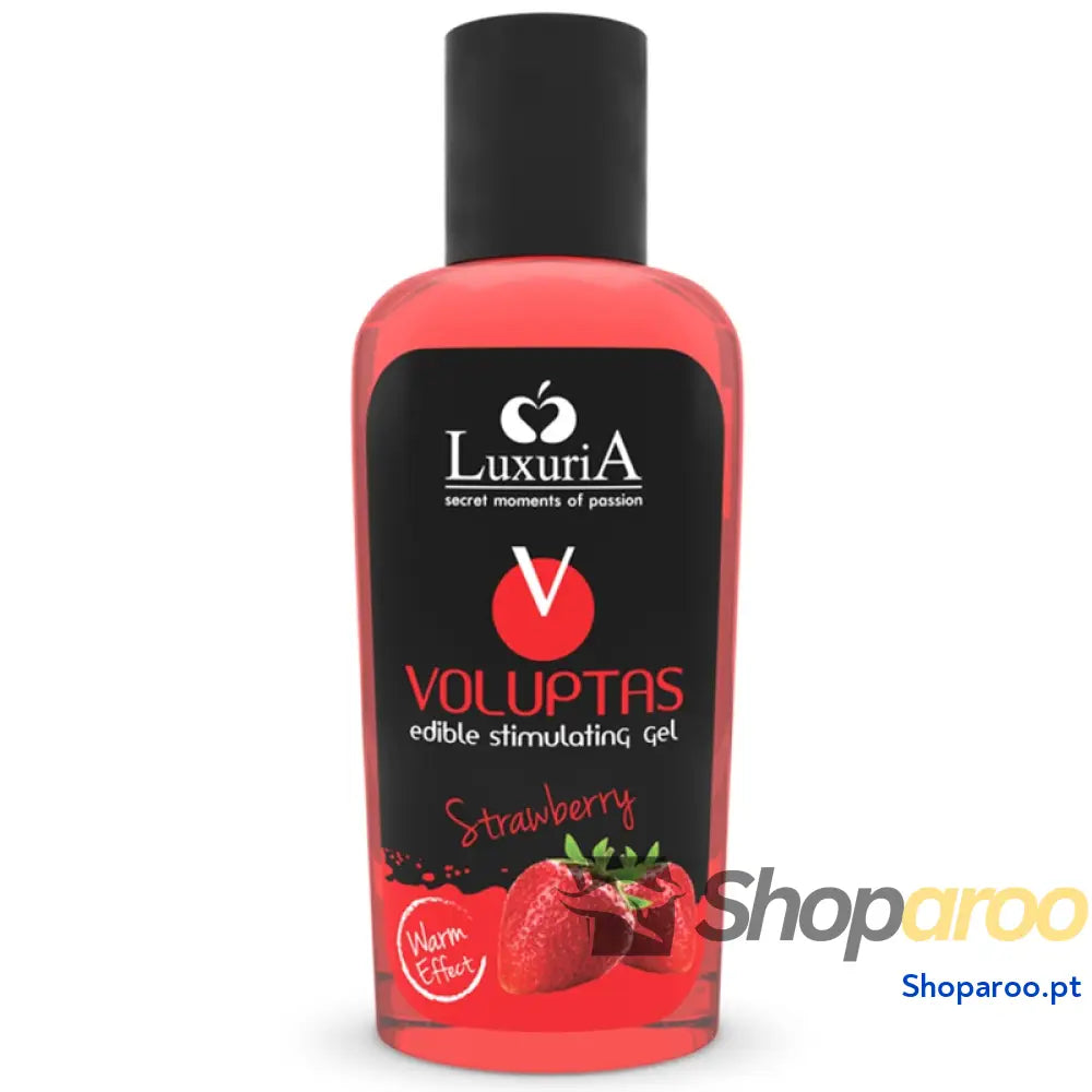 INTIMATELINE LUXURIA - VOLUPTAS GEL DE MASSAGEM COMESTÍVEL EFEITO AQUECEDOR - MORANGO 100 ML