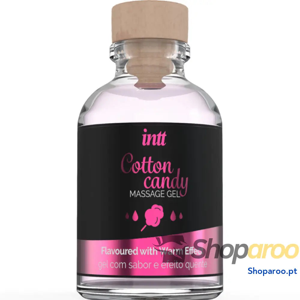 INTT MASSAGE & ORAL SEX - GEL DE MASSAGEM COM SABOR ALGODÃO DOCE E EFEITO AQUECENTE