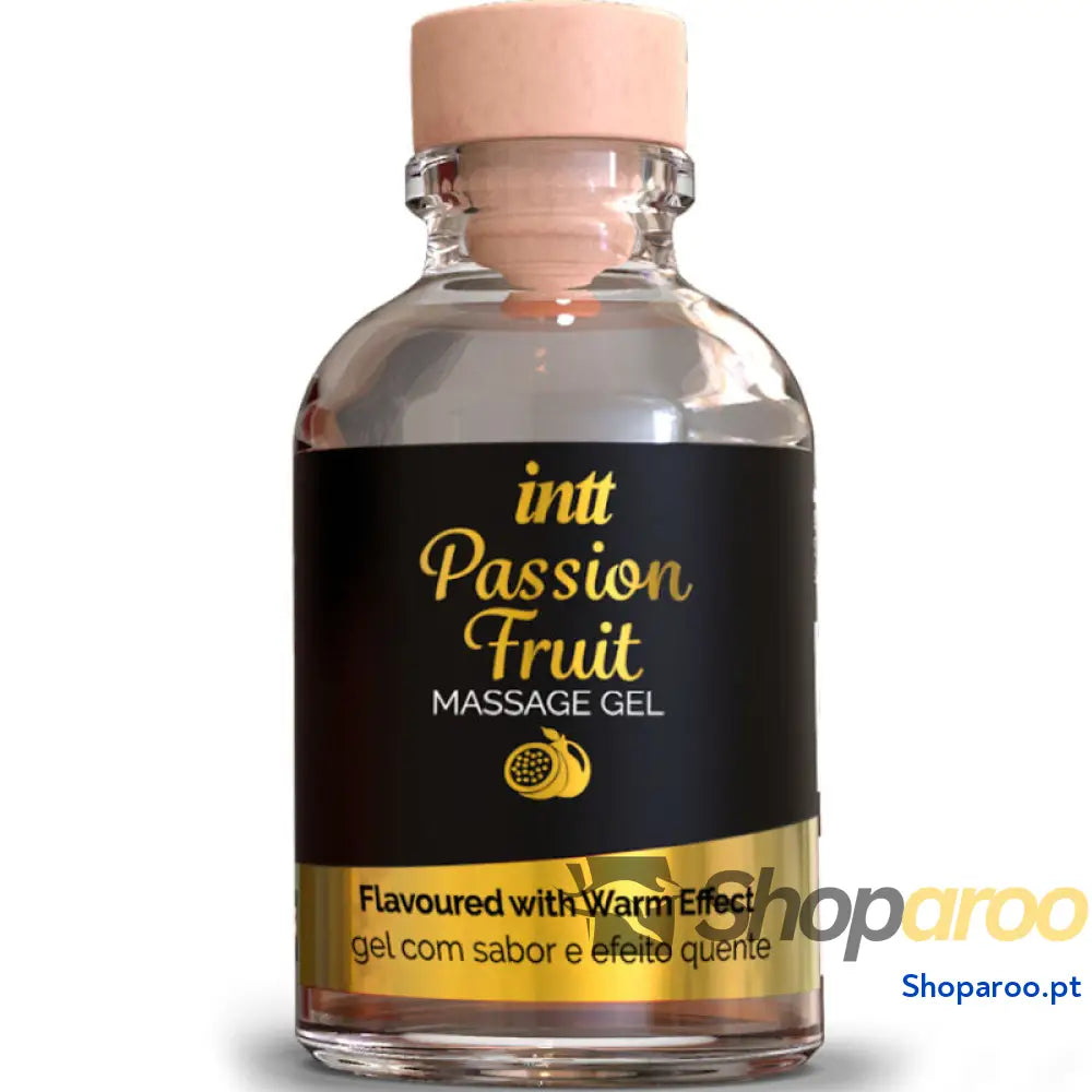 INTT MASSAGE & ORAL SEX - GEL DE MASSAGEM COM SABOR MARACUJÁ EFEITO CALOR