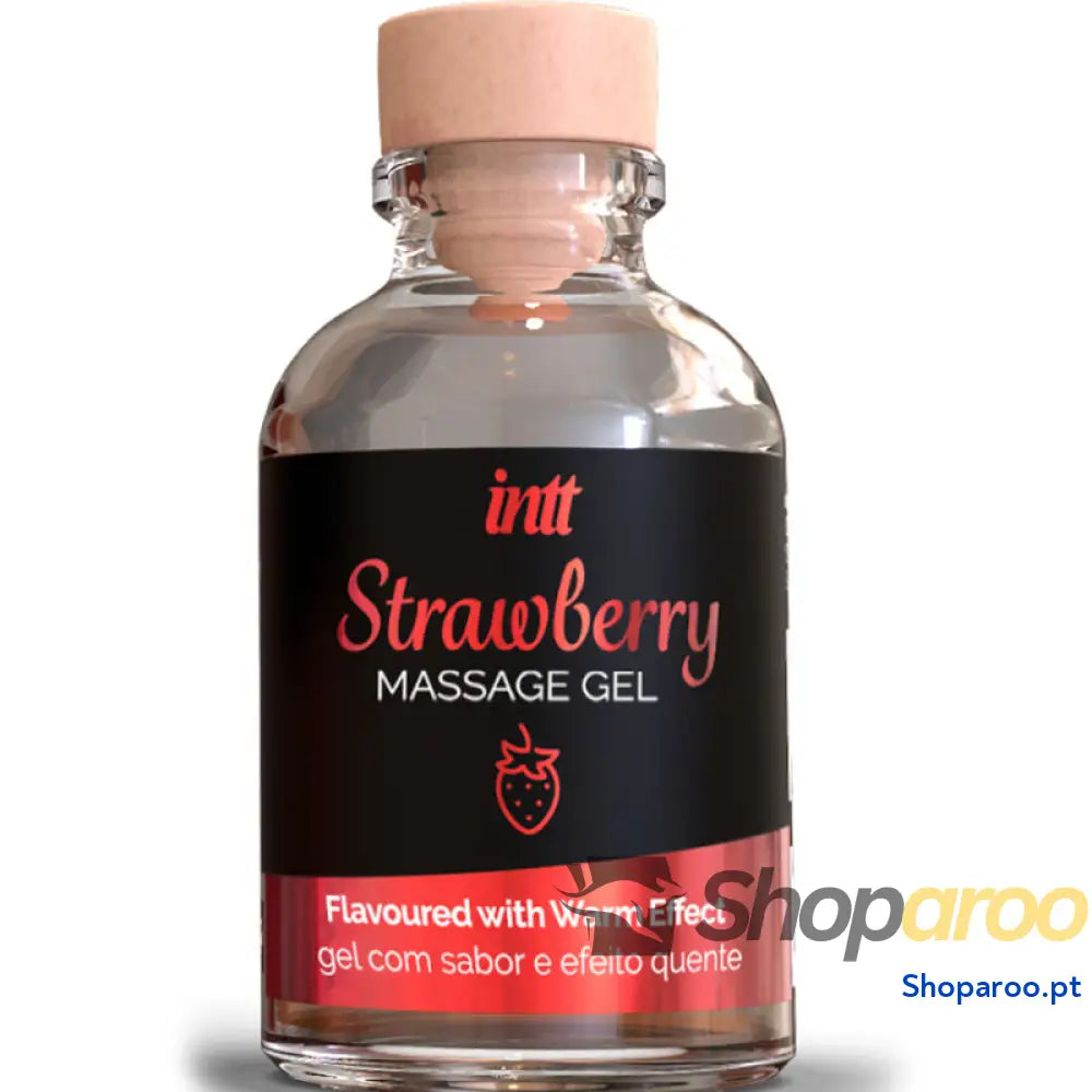 INTT MASSAGE & ORAL SEX - GEL DE MASSAGEM HOT EFFECT SABOR DE MORANGO