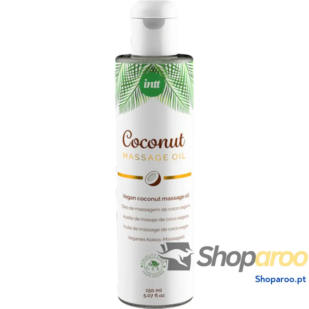 INTT - ÓLEO DE MASSAGEM VEGANO DOCE COM RELAXANTE SABOR DE COCO
