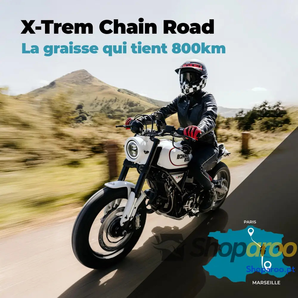 IPONE Graxa para correntes de motos estrada X Trem Chain Road Longa duração 800 km Pulverização precisa sem salpicos