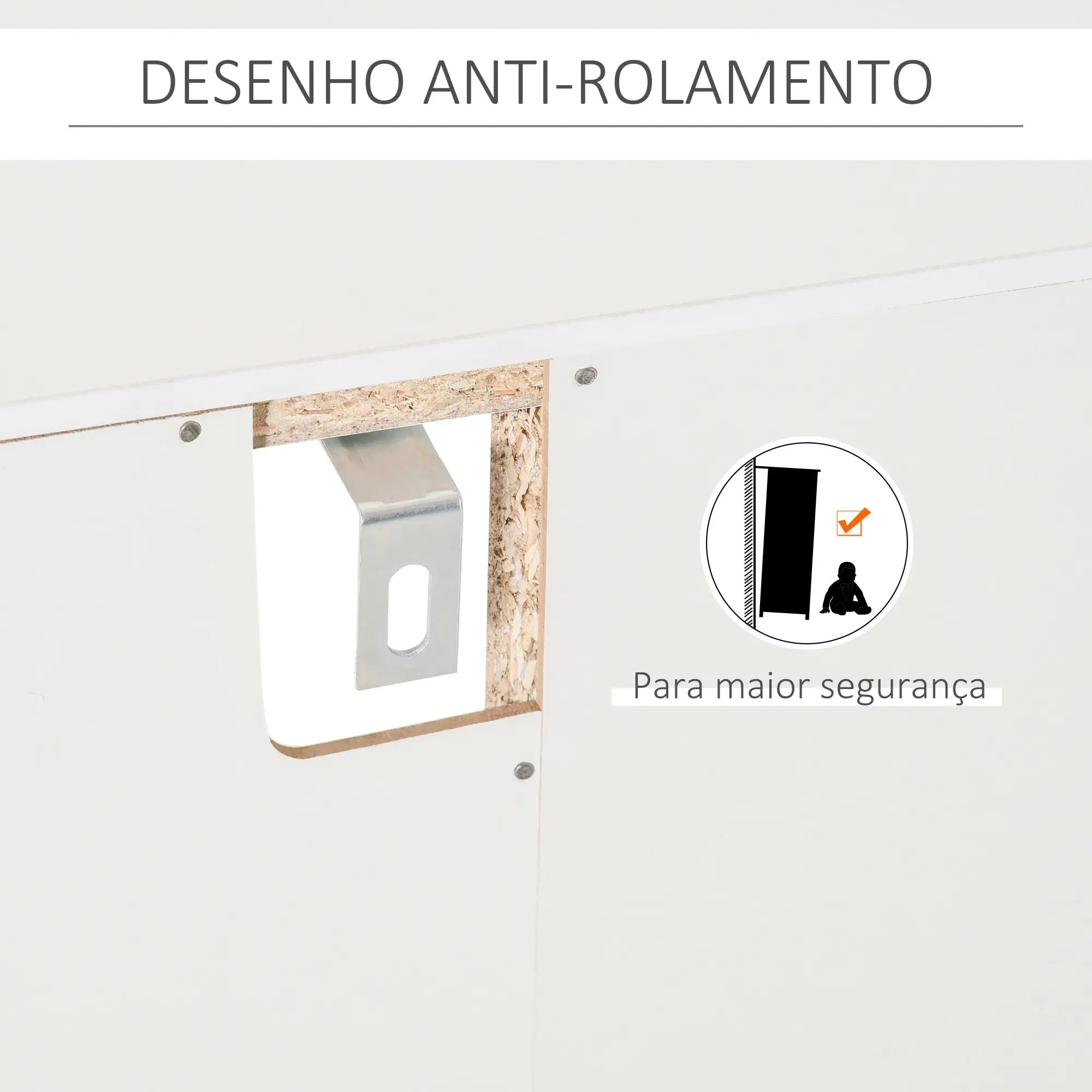 Aparador de Cozinha Branco com Suporte para Garrafas e Taças