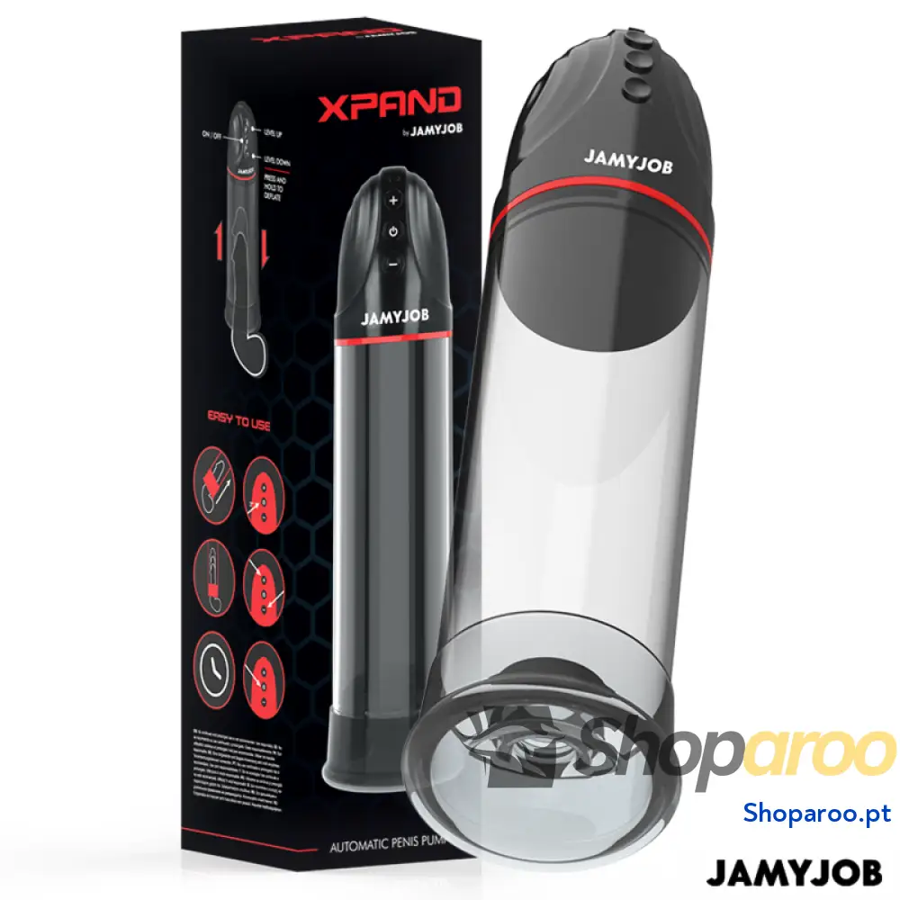 JAMYJOB - BOMBA AUTOMÁTICA XPAND 3 NÍVEIS DE ONDAS ESTIMULANTES CINZA
